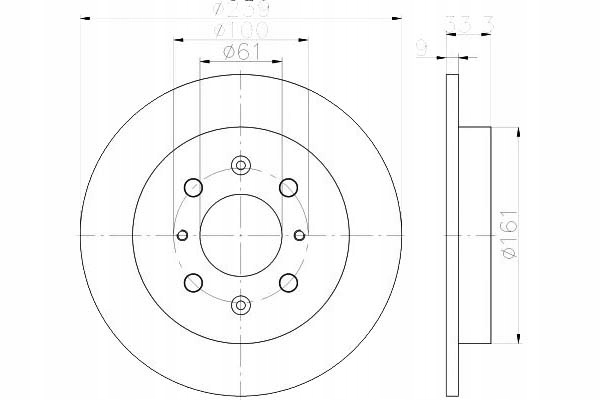 фото №14, Диск ham. honda jazz iii 08- textar 92204000 диск гальмівна