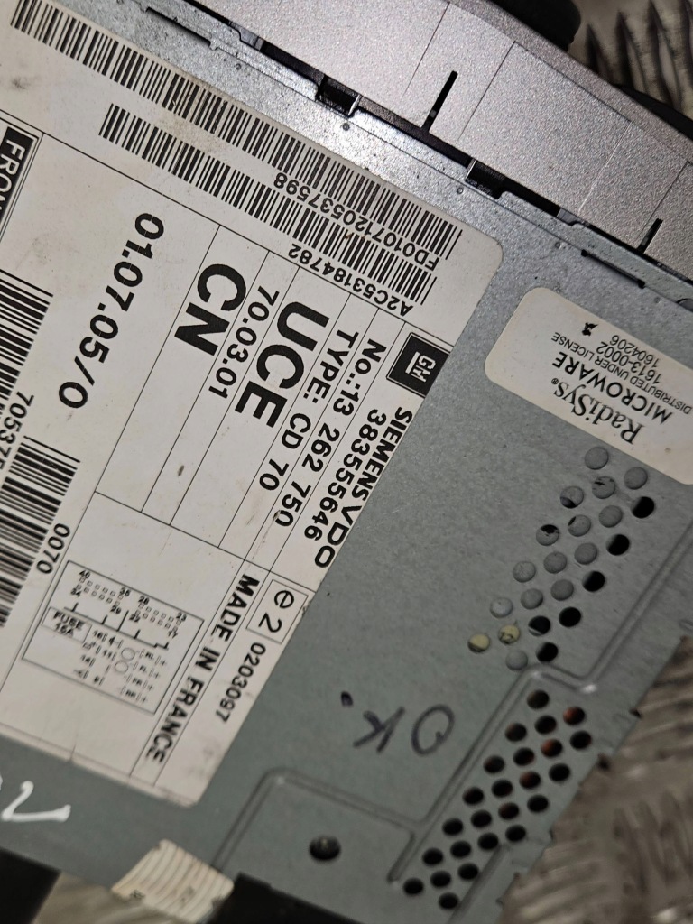 фото №5, Opel astra h 2006 панель / радиопроигрыватель cd/dvd/gps