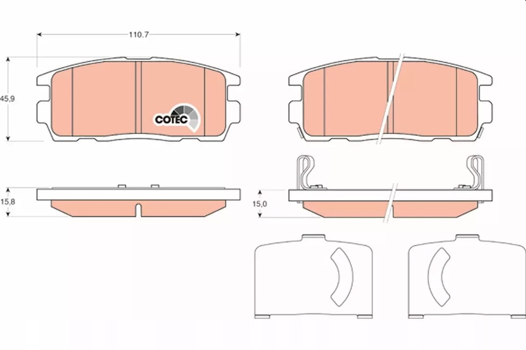 фото №16, Гальмівні колодки гальмівний. opel antara 06- задня
