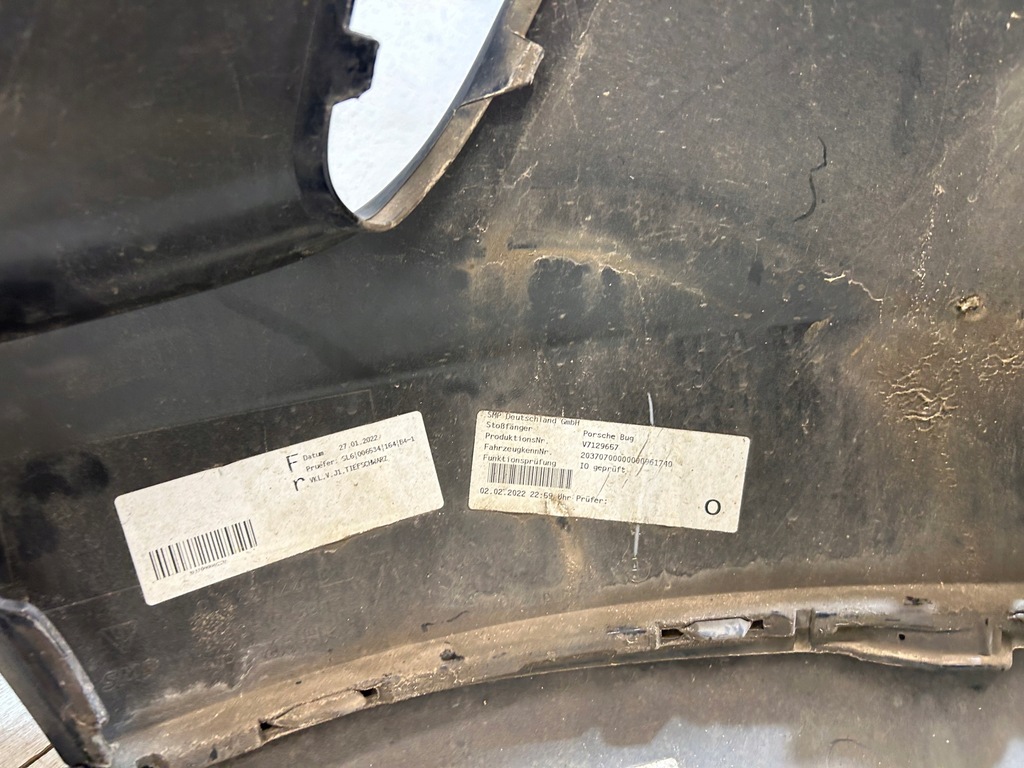 фото №11, Porsche taycan 9j1 бампер перед передний