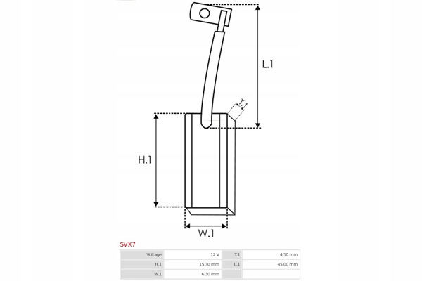 фото №3, Щетка угольная, генератор as-pl svx7