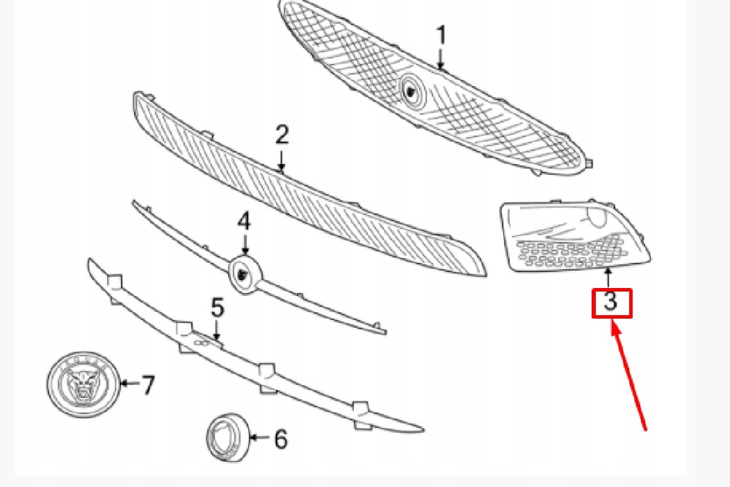 фото №11, Jaguar xk convertible x150 бампер передний левый решётка радиатора новый оригинальный c2p1