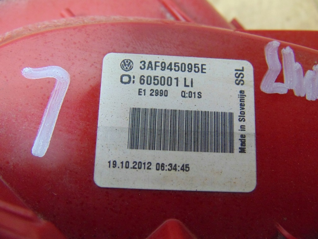 фото №14, Лампа левая задняя vw passat b7 kombi europa 3af945095e