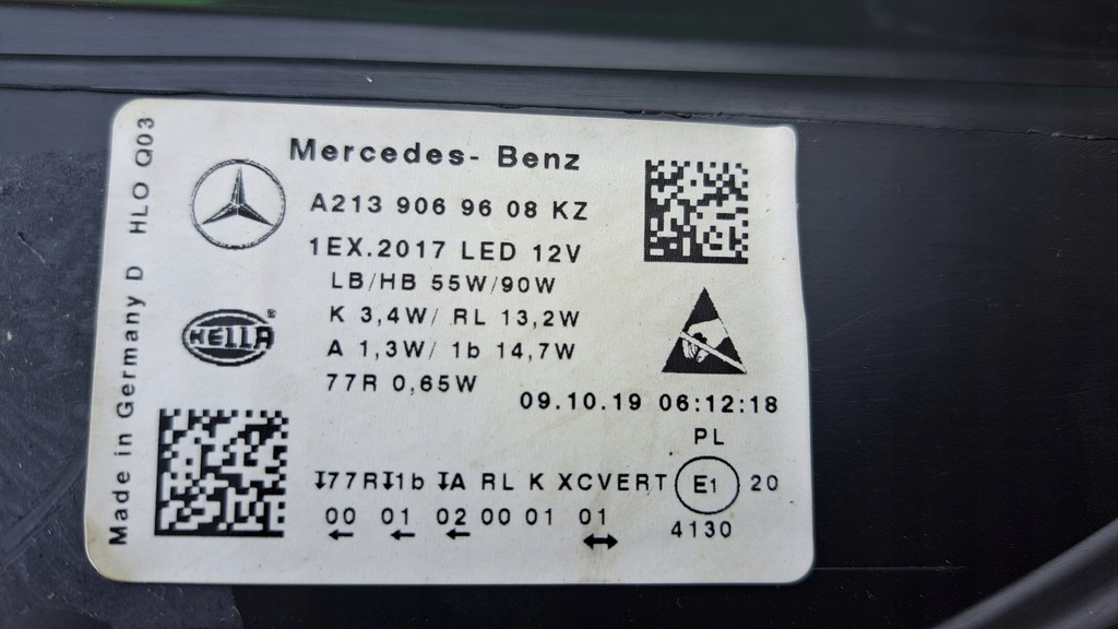 фото №5, Mercedes e-klasa w213 full led лампа передняя