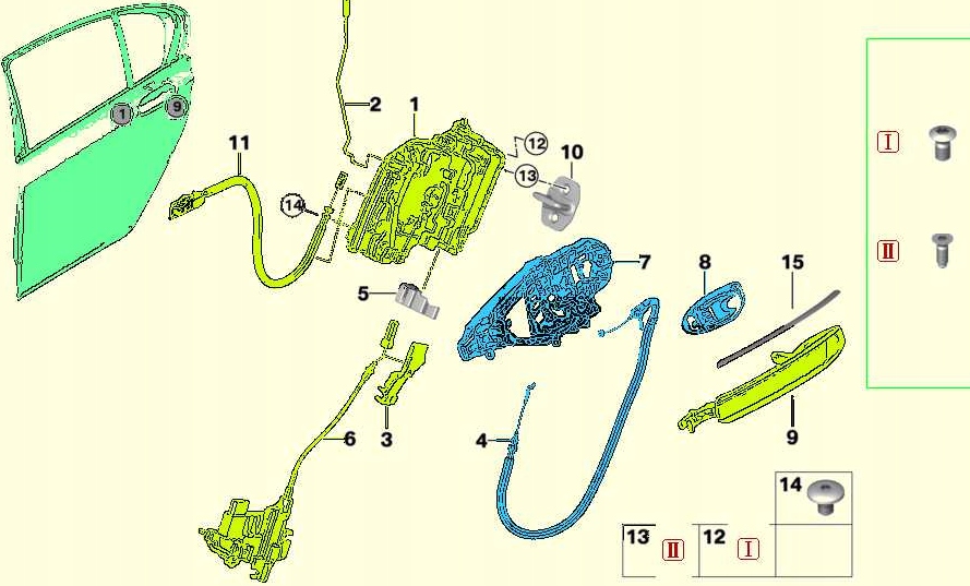фото №13, Frey привід замка двері bmw 7 p задня 51227368452