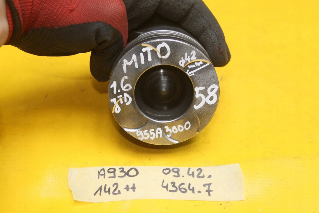 фото №9, Поршень поршні alfa mito 1.6 jtd 955a3000 a930 142+4