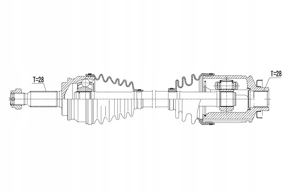 фото №1, Привідний вал привідна права jeep patriot 2.2 l=586mm