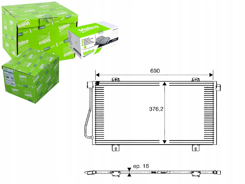 фото №1, Конденсатор радиатор кондиционера [valeo]