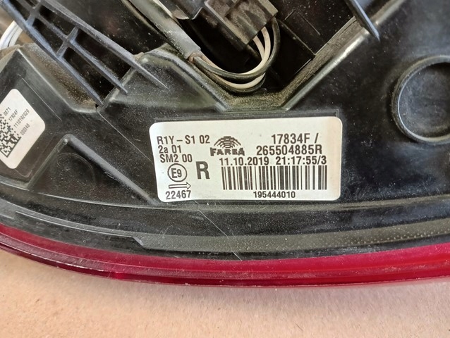 фото №3, Лампа права задня правий задня renault clio 5 v led 2019-