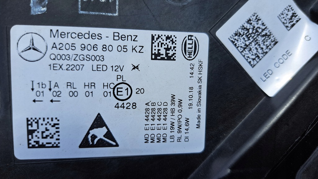 фото №6, Mercedes c-klasa w205 lift full led лампа передняя