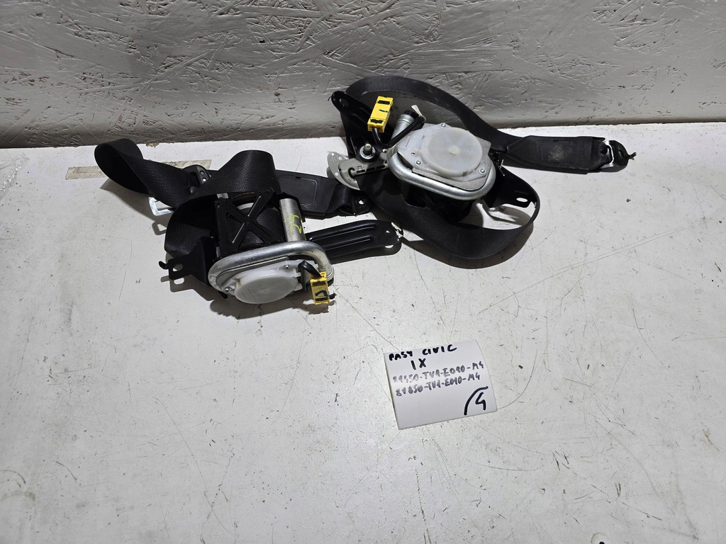 фото №6, Honda civic ix ремені натягувачі перед оригінал демонтаж