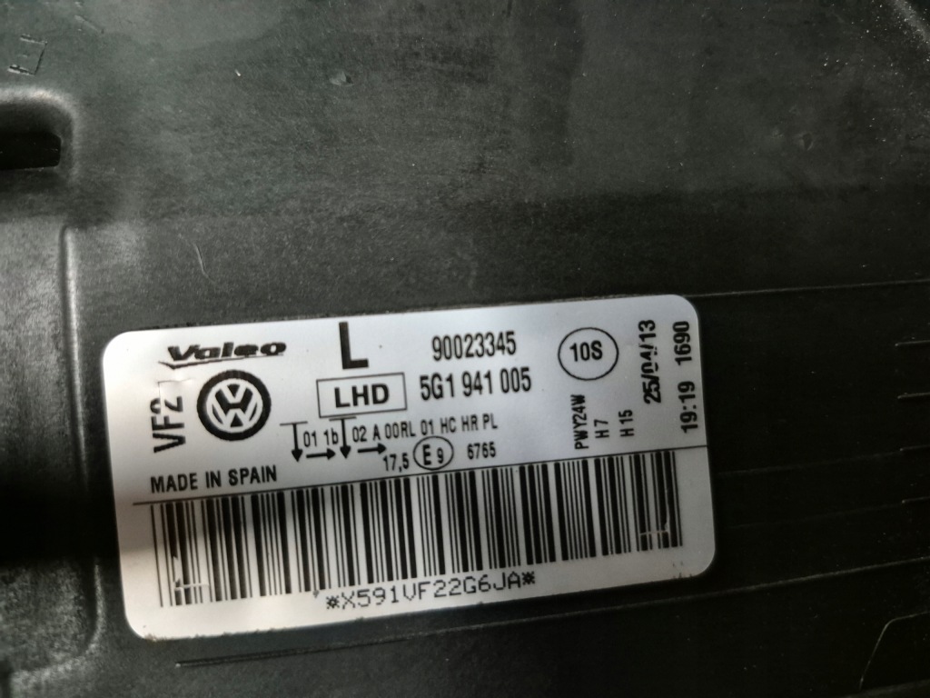 фото №12, Vw golf vii 7 лампа передняя перед левая 5g1941005