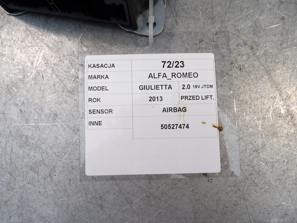 фото №3, Датчик подушка безопасности alfa romeo giulietta 2,0jtd 50527474