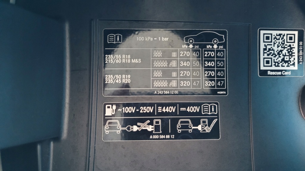 Mercedes eqa 250 21r кришка заливної пального заряджання a2436303000 Зі Шроту