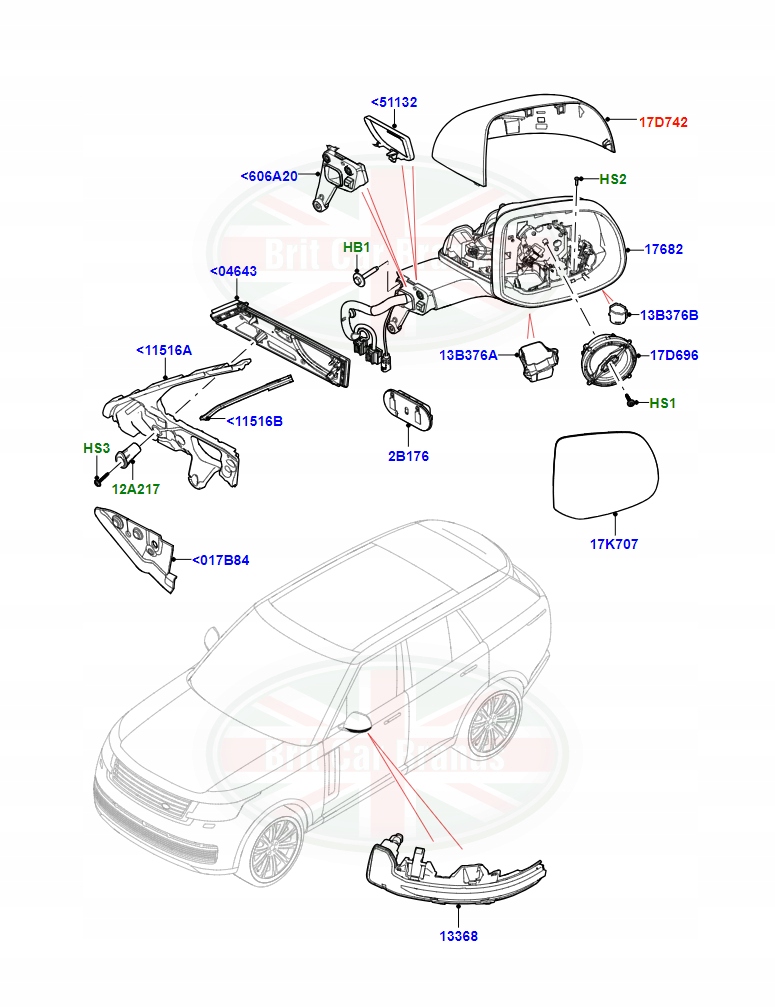 фото №3, Правая накладка зеркало land rover range rover l460 sport l461 lr152952