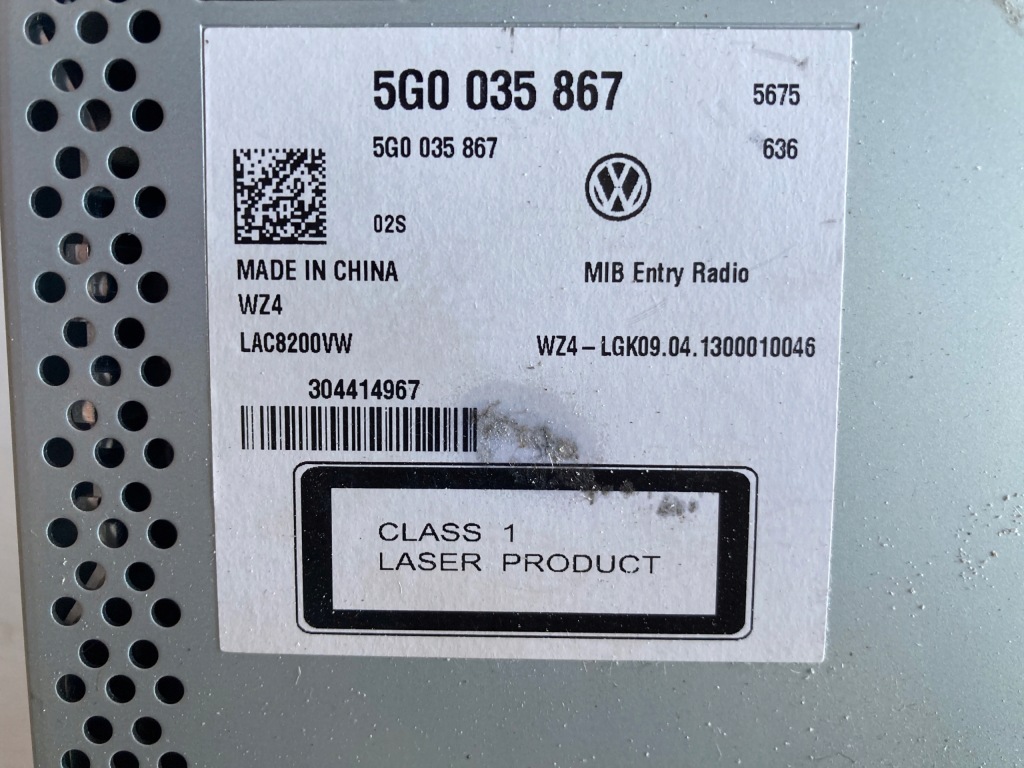 Vw golf vii passat b8 радио cd 5g0035867 Цена