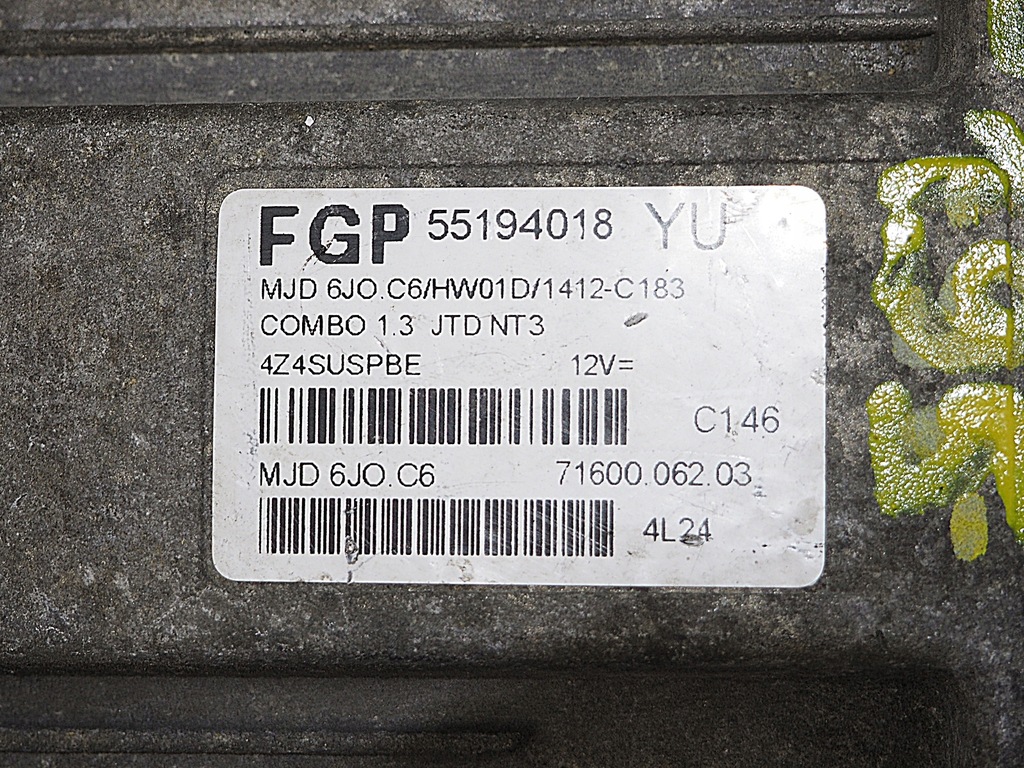 фото №8, Opel combo 1,3 бортовой компьютер fgp 55194018 yu