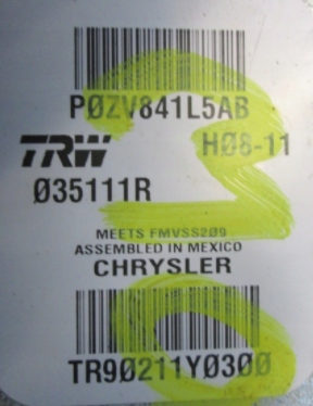 фото №4, Chrysler town country pas левый правый ii iii ряд dodge grand caravan задняя