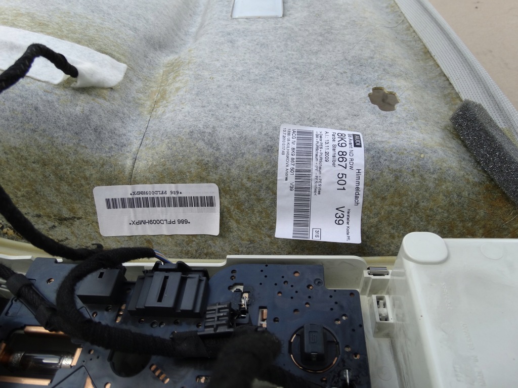 фото №11, Audi a4 b8 allroad kombi avant 08-16 потолок потолок sternsilber оригинал