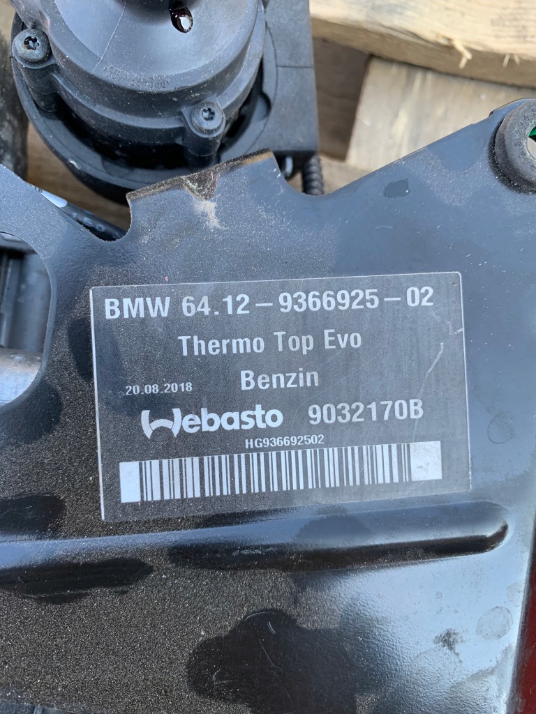 Bmw g01 g30 набір webasto thermo top evo 9366925 Ціна