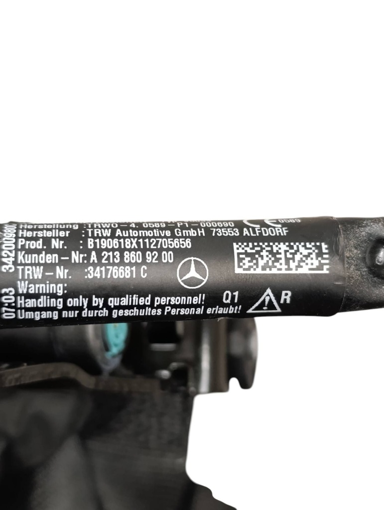 Mercedes-benz e w213 2019 права сторона ремінь безпеки сидіння передній Зі Шроту