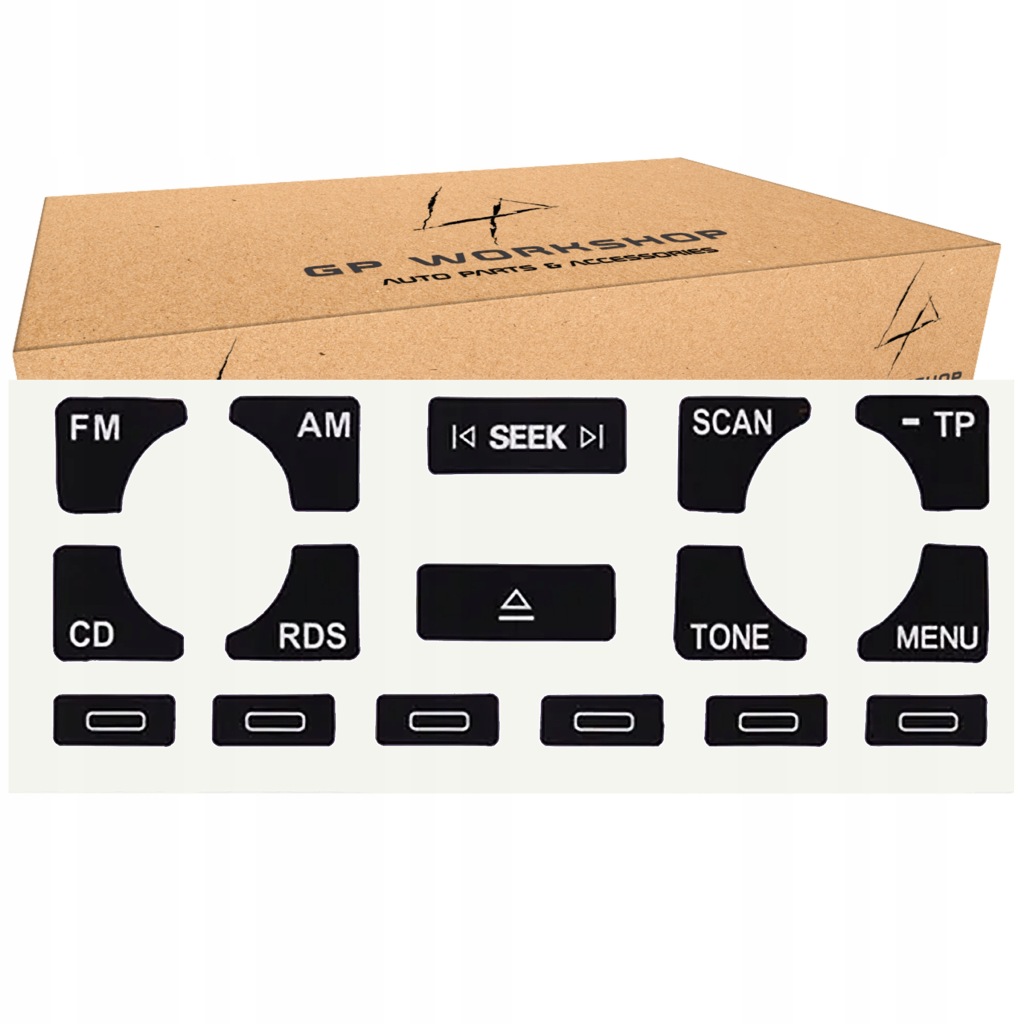 фото №3, Наклейки набор ремонтный кнопки панель радио audi a4 b6 b7 a6 a2 a3