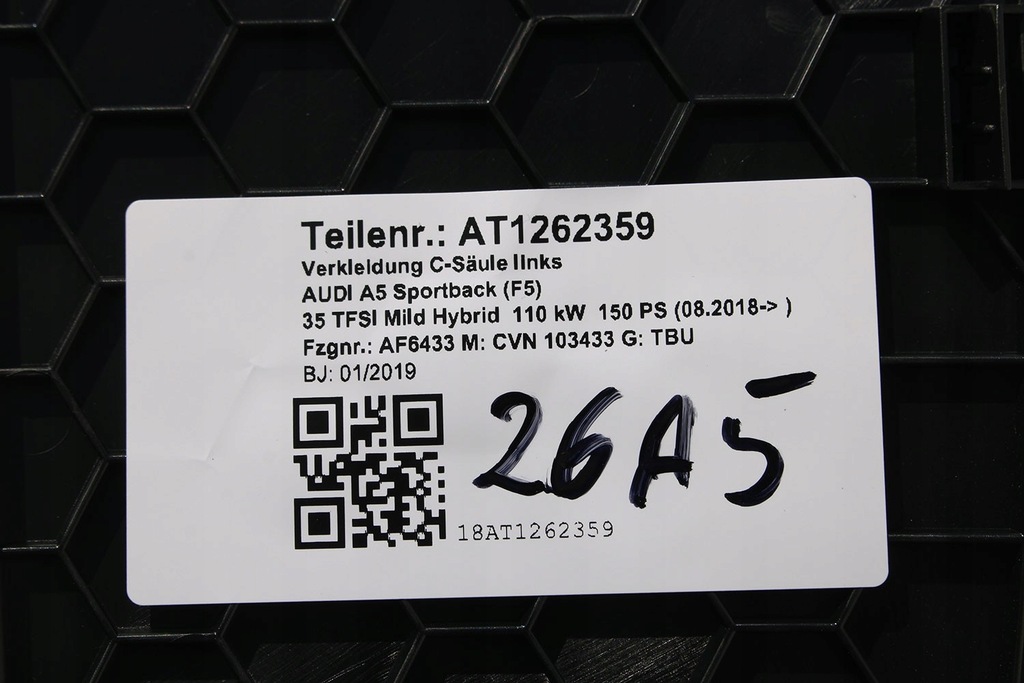 фото №13, Audi a5 sportback стойки блок двигателя a+b+c+d 8w8867233g обивка 8w8867243 + sł