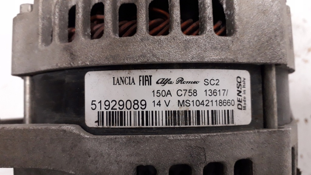 Fiat alfa romeo jeep генератор 51929089 150a Оригінал