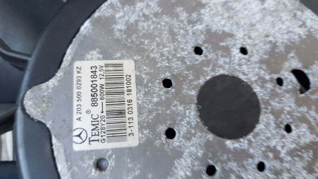 фото №10, Mercedes w203 2.2cdi вентилятор радиатора a2035000293 600w