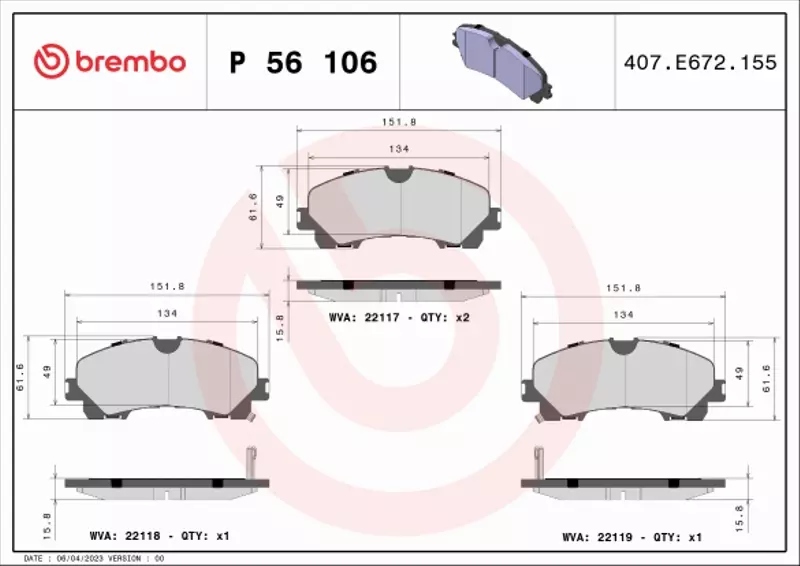 фото №6, Brembo гальмівні диски+ гальмівні колодки p renault koleos ii 320mm