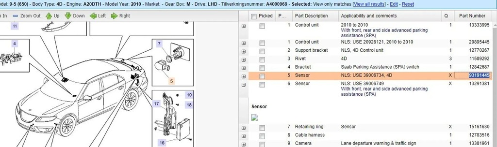 фото №6, Saab 9-5 2011 датчики паркування