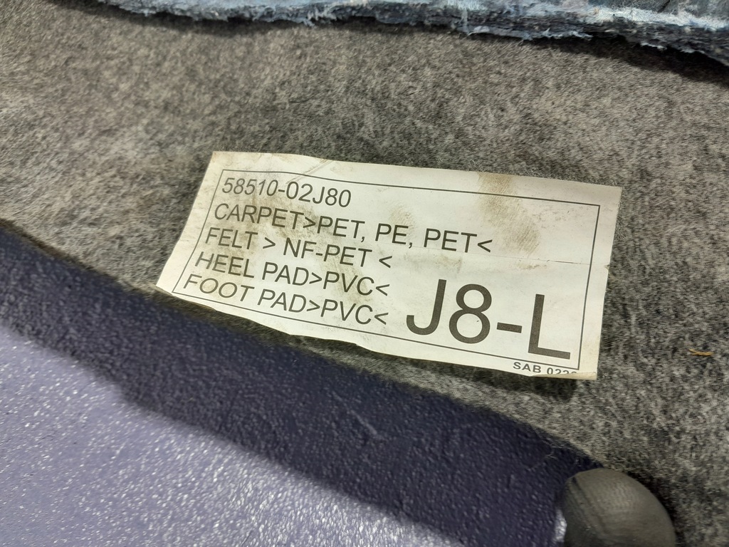 фото №12, Corolla e16 e18 xi sedan обшивка коврик пол eu 58510-02j80