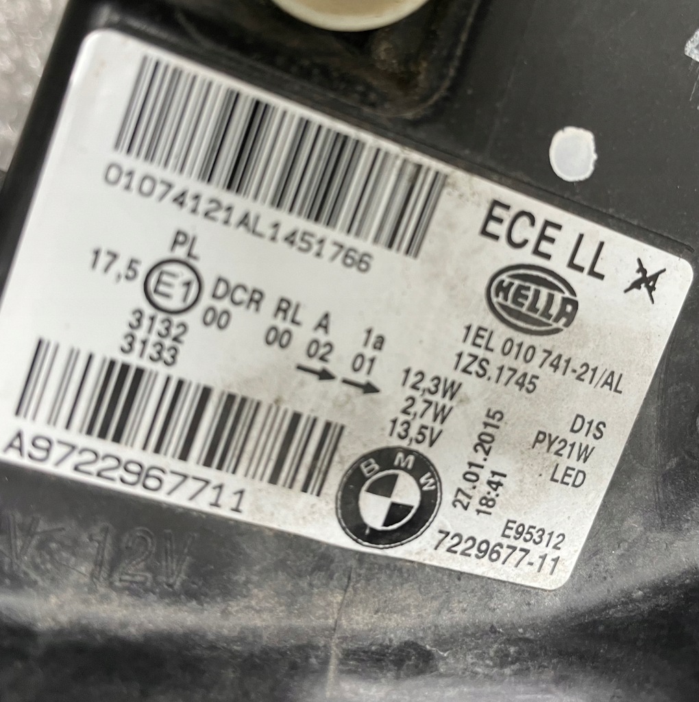 фото №10, Лампа передняя левая bmw 1 f20 f21 ксенон 7229677