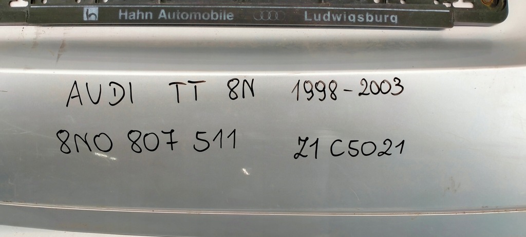 фото №6, Audi tt 1998-2003 бампер задній задня 8n0807511