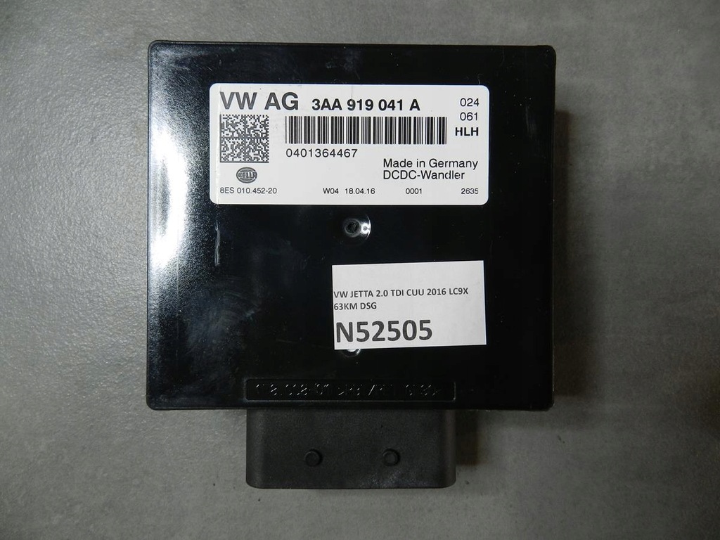 фото №1, Vw jetta 5c модуль напруги 3aa919041a