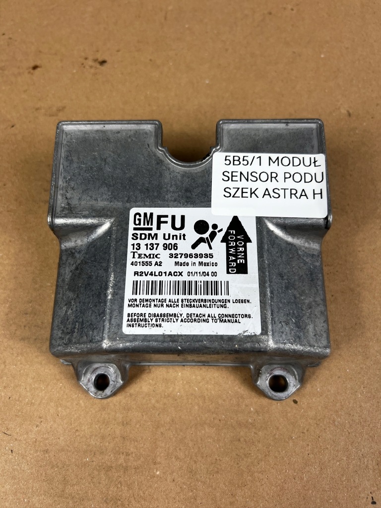 фото №1, Модуль датчик подушок подушка безпеки opel astra h 13137906