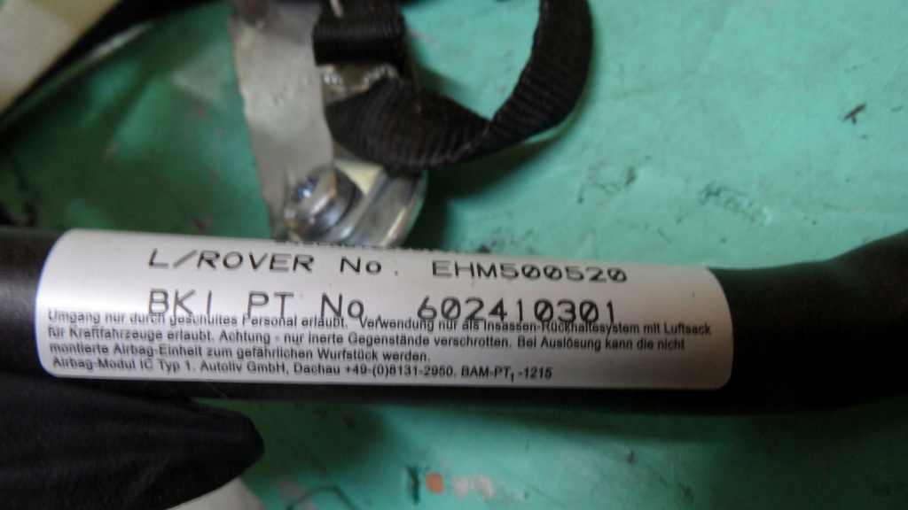 фото №6, Land rover discovery iii 07r подушка безпеки шторка безпеки права задня 602410401g ehm500520