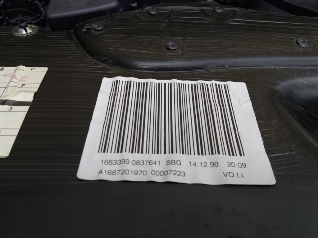 Обивка дверь обшивка перед левый mercedes w168 a Оригинал