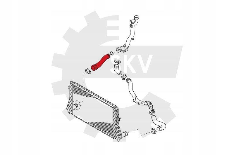 Шланг турбины vw passat passat cc 3c0145834q Цена