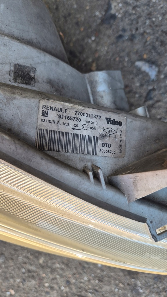 фото №3, Лампа правый перед renault trafic ii
