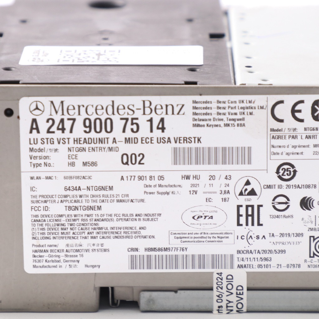 фото №11, Mercedes c118 w247 радио бортовой компьютер навигация модуль главный a2479003216