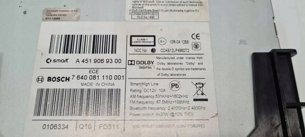 фото №5, Радіо навігація smart fortwo mercedes w451 bosch