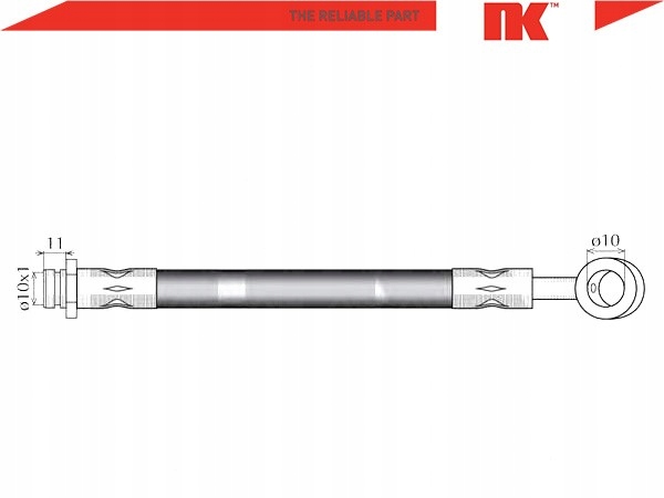 фото №3, Nk853411 шланг ham. elast. hyundai перед accent