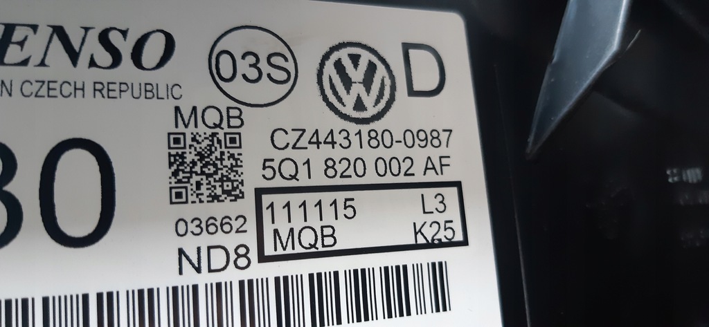 фото №8, Обігрівач 5q1820002af vw golf vii 1,6tdi 2016r