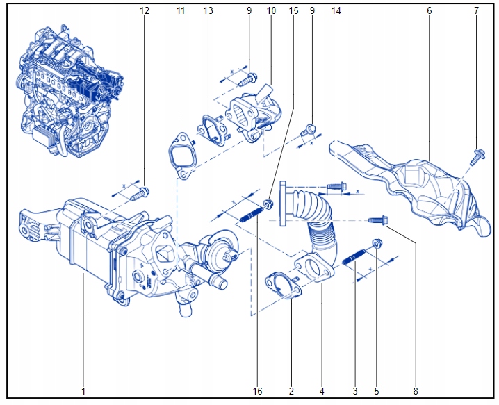 фото №5, Прокладка клапана egr r trafic iii 1.6dci