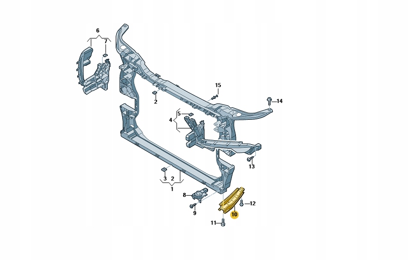 фото №1, 80a805527 підпора поперечина передній ліва audi q5 aso
