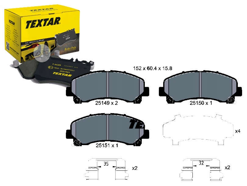 фото №1, Textar гальмівні колодки ham. isuzu d-max 08- 2514901