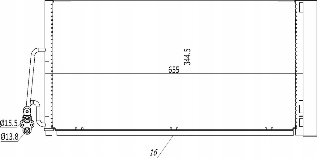 фото №2, Конденсатор кондиционера mini cooper r50 r53 r55 r56 r57 r58 r59 r60 r61