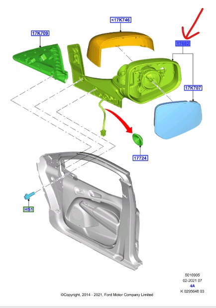 фото №5, Зеркало наружное правое ford tourneo courier