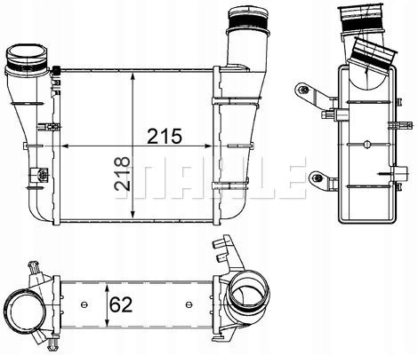 Mahle интеркулер audi a4 ii00- Цена